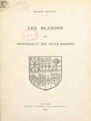 cover image of Les blasons des provinces et des villes basques